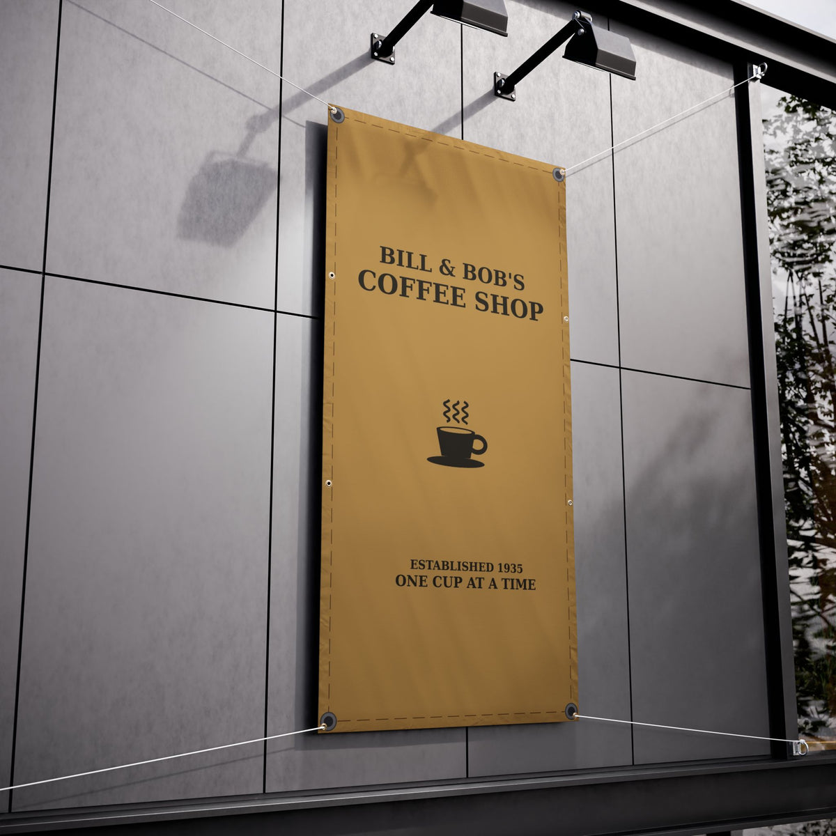 Custom Coffee Shop Banner, Personalized Recovery Event Vinyl Banner