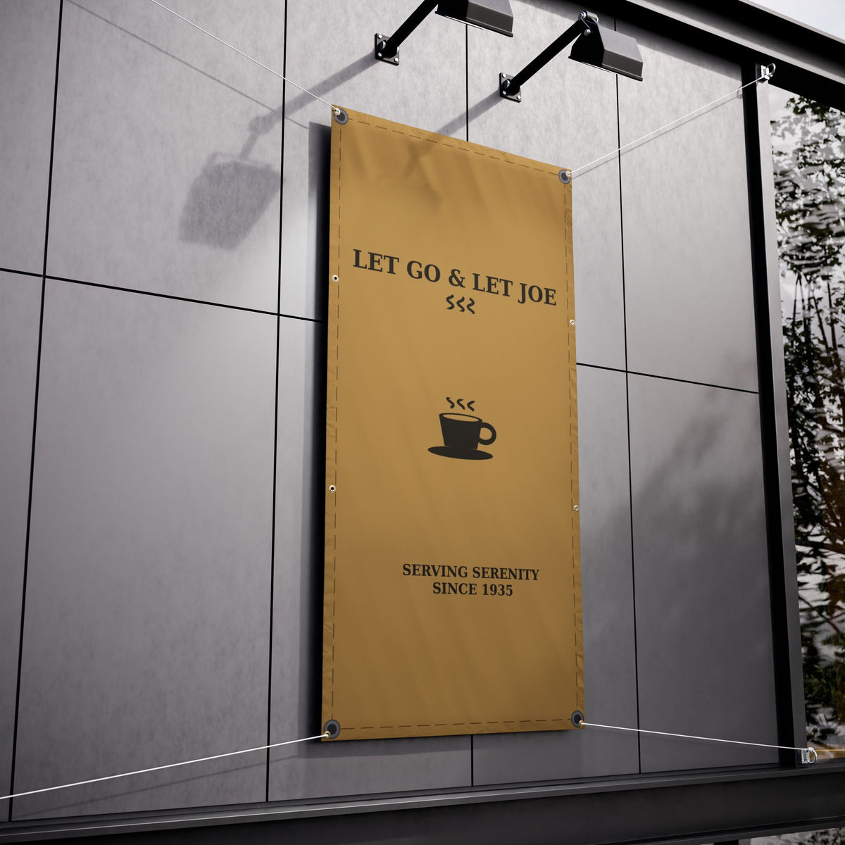 Let Go & Let Joe Vinyl Banner