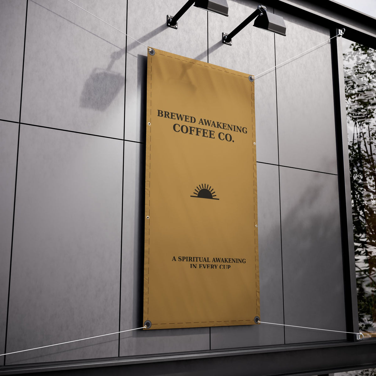 Brewed Awakening Coffee Co. Vinyl Banner