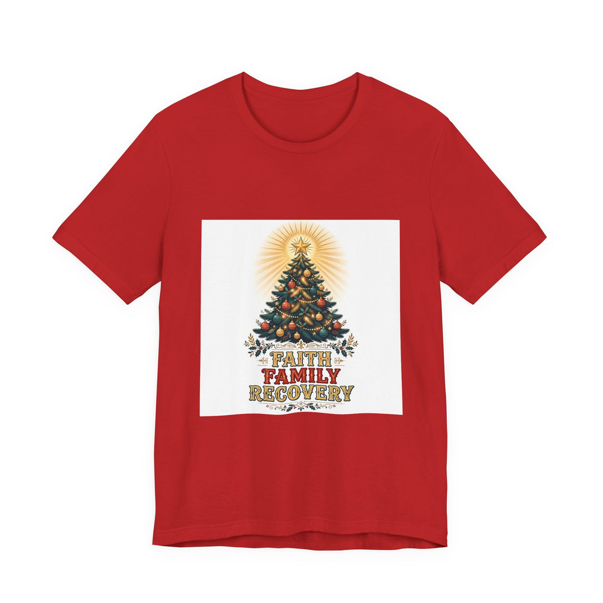 Faith, Family, Recovery Christmas Tee