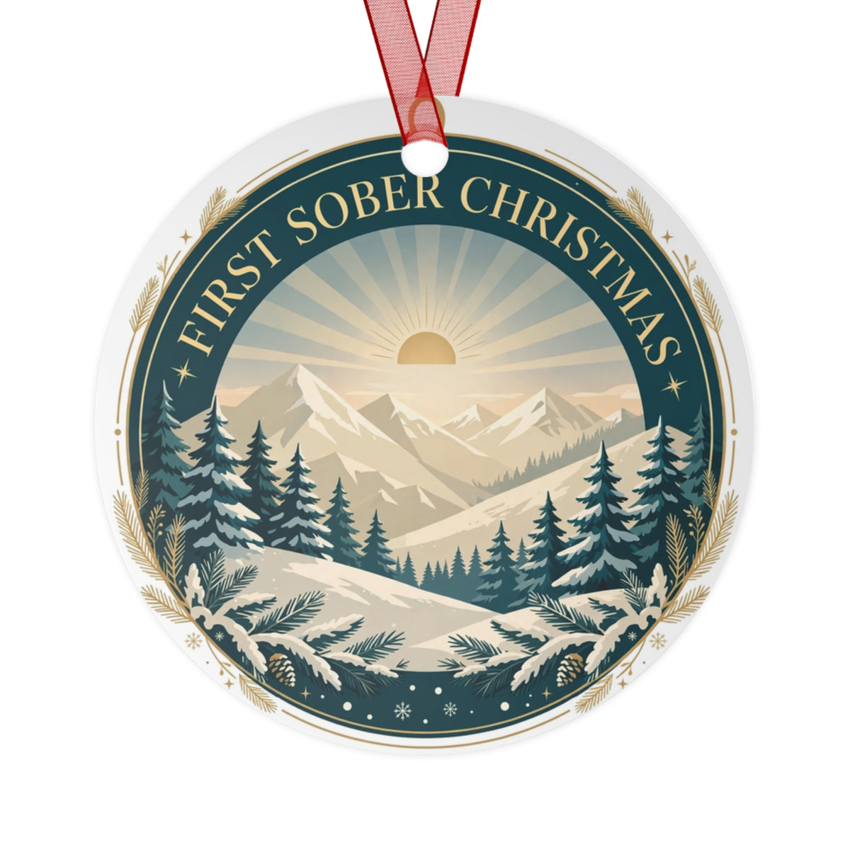 First Sober Christmas Ornament