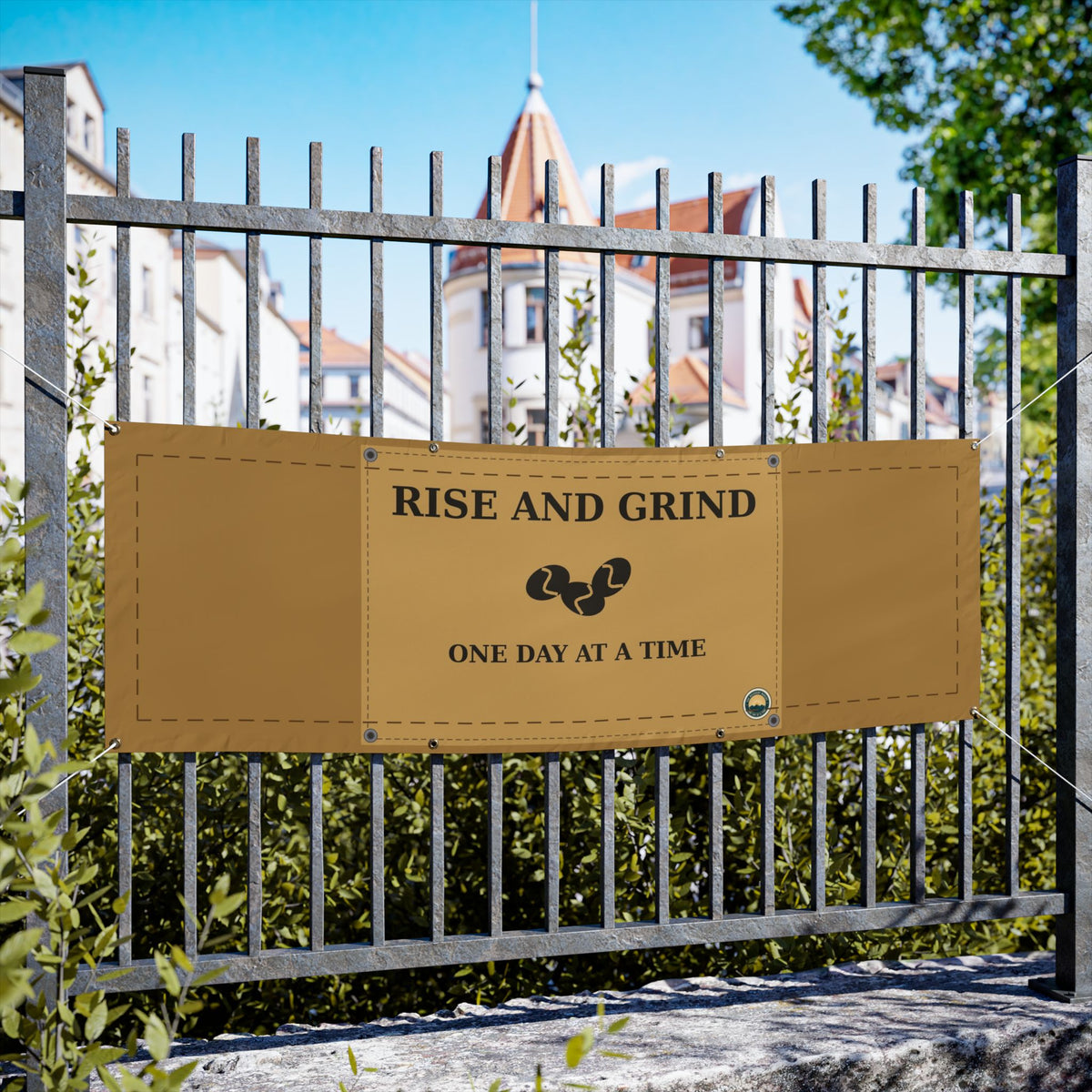 Rise and Grind Vinyl Banner