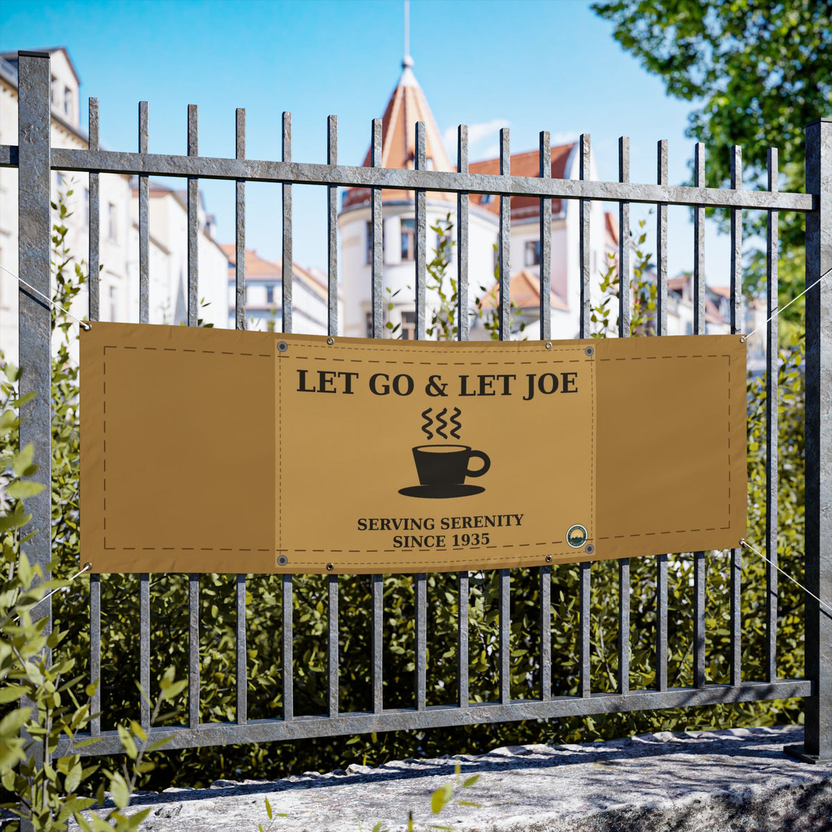 Let Go & Let Joe Vinyl Banner