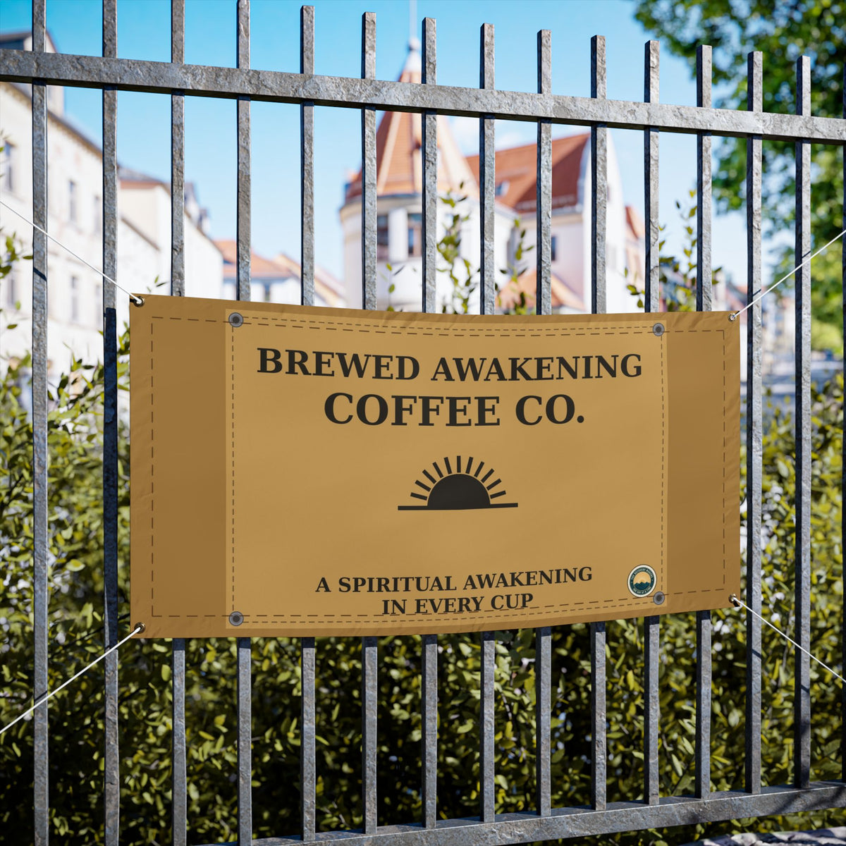 Brewed Awakening Coffee Co. Vinyl Banner