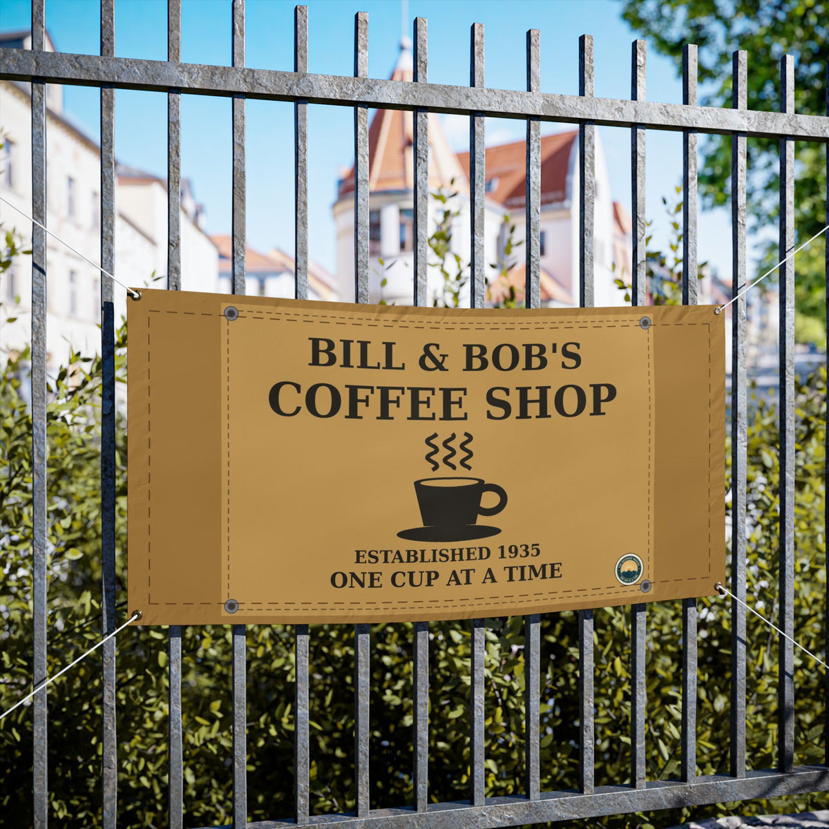 Custom Coffee Shop Banner, Personalized Recovery Event Vinyl Banner