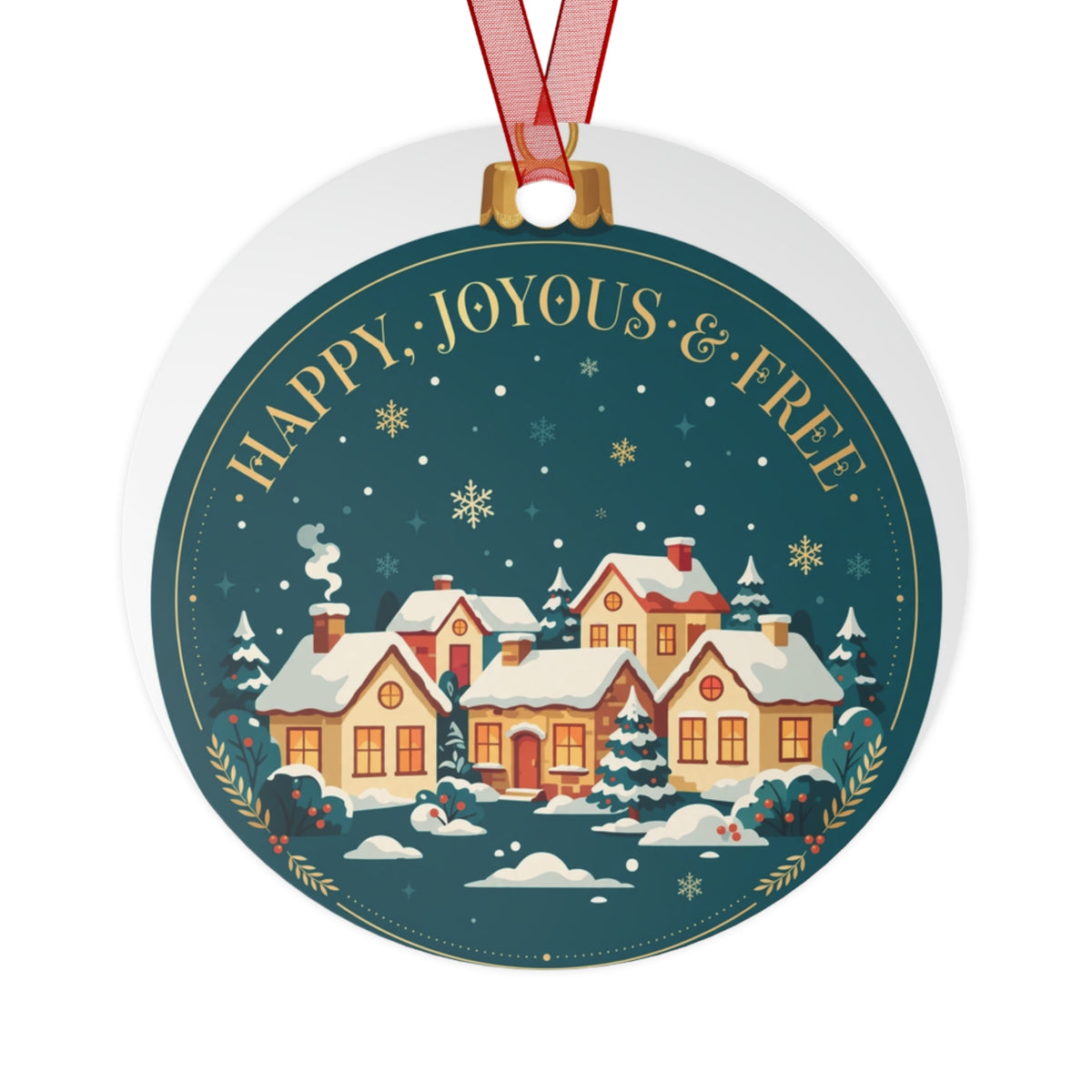 Happy Joyous and Free Ornament