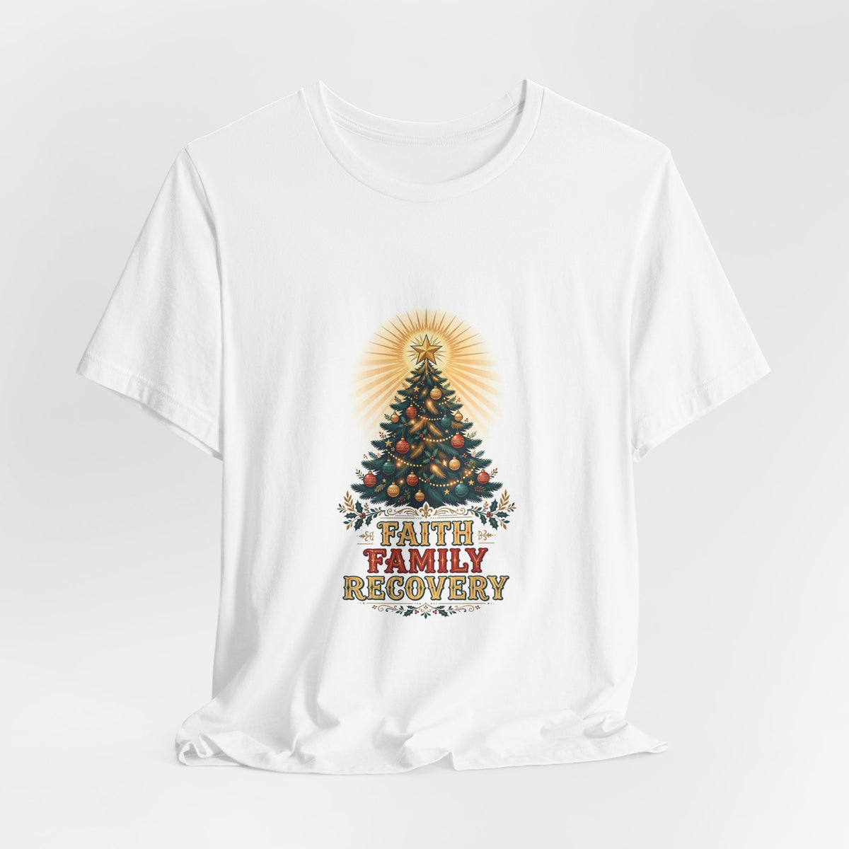 Faith, Family, Recovery Christmas Tee
