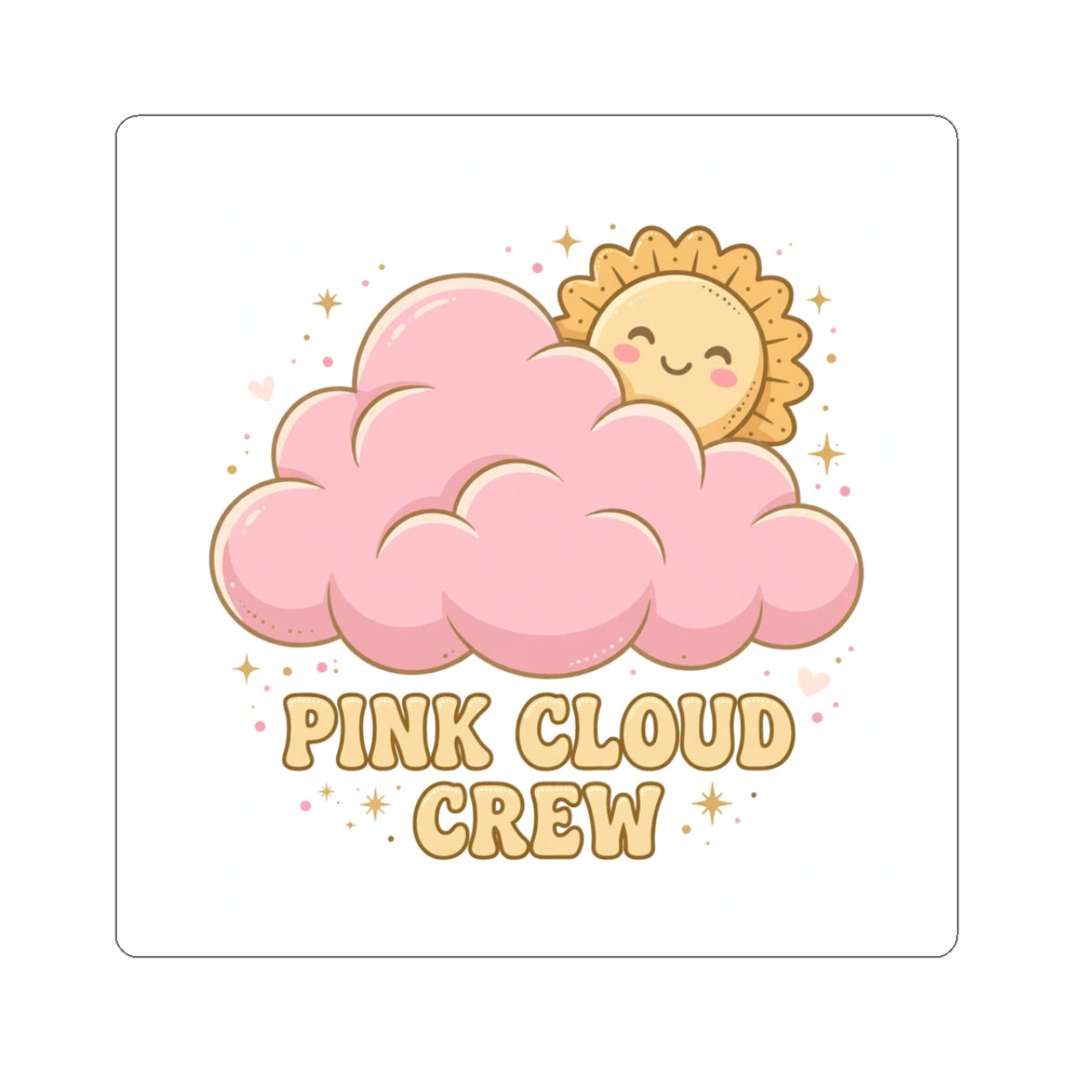 Pink Cloud Crew Sticker