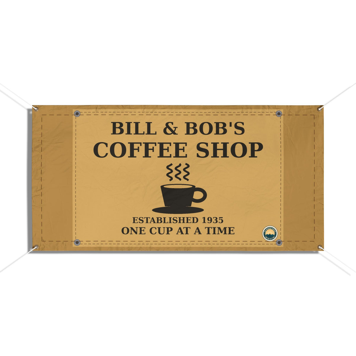 Bill & Bob's Coffee Shop Vinyl Banner
