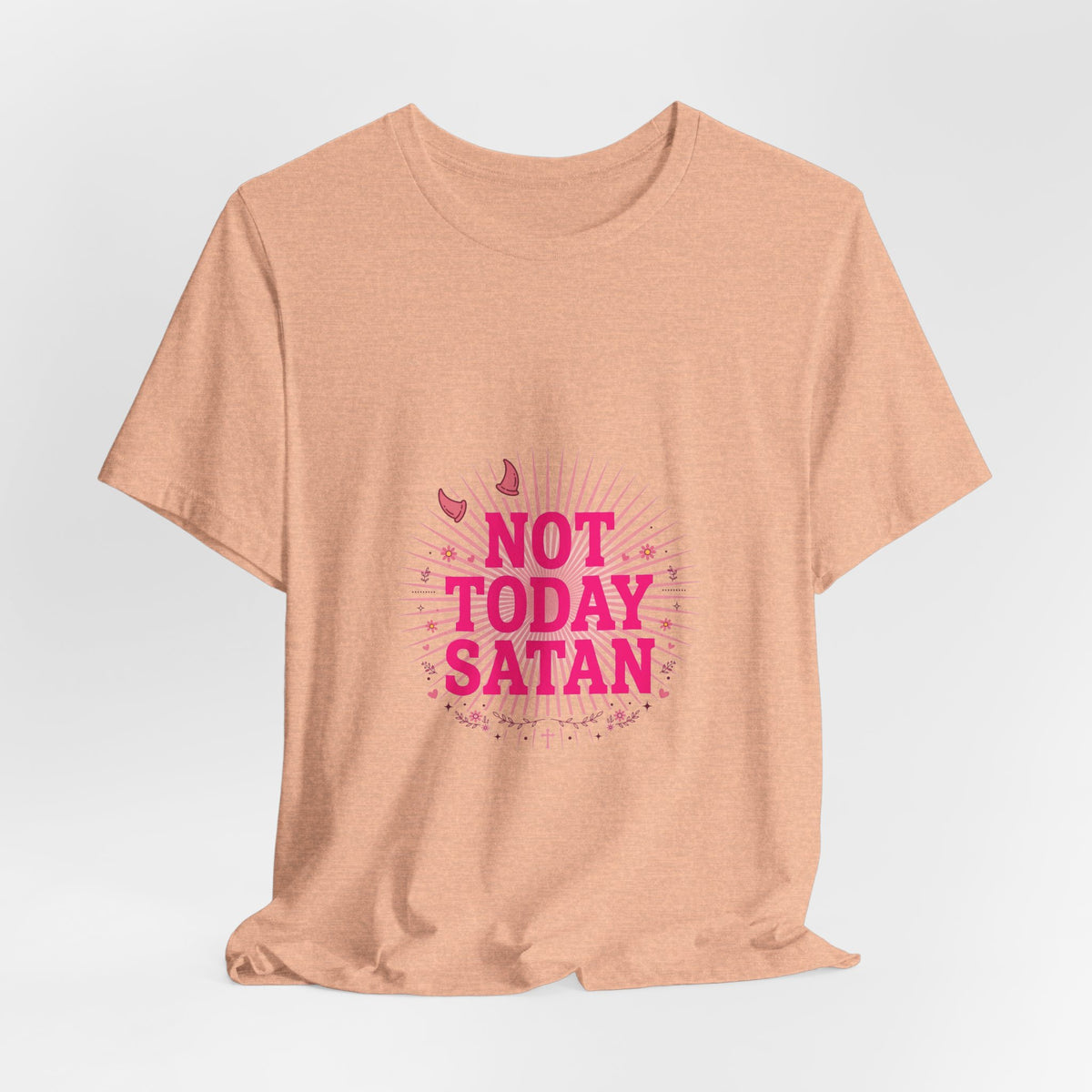 Not Today Satan Tee — Pink