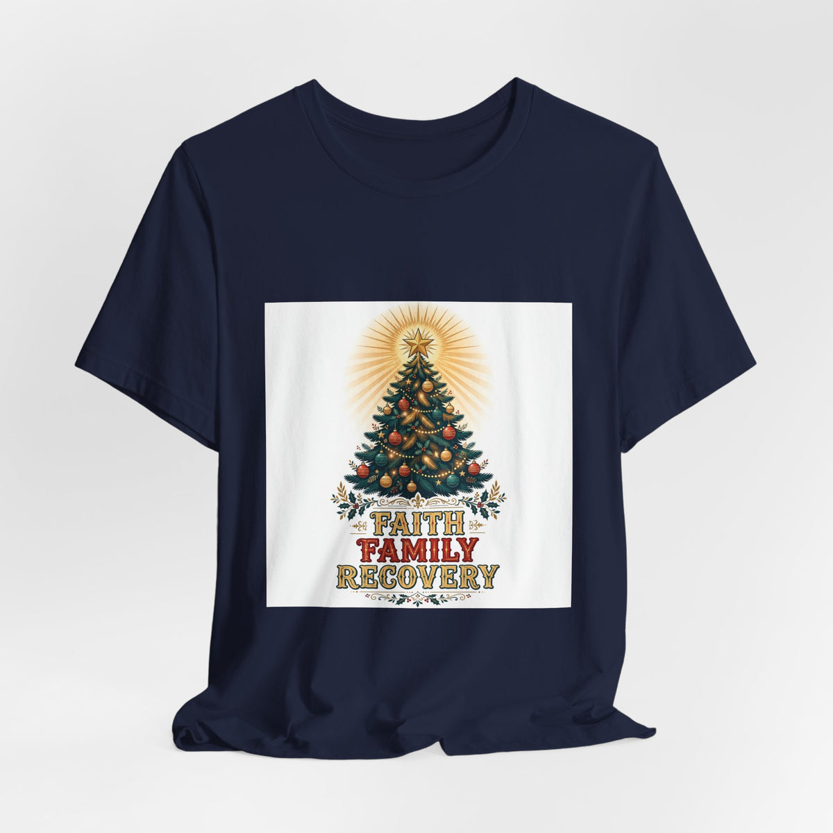 Faith, Family, Recovery Christmas Tee