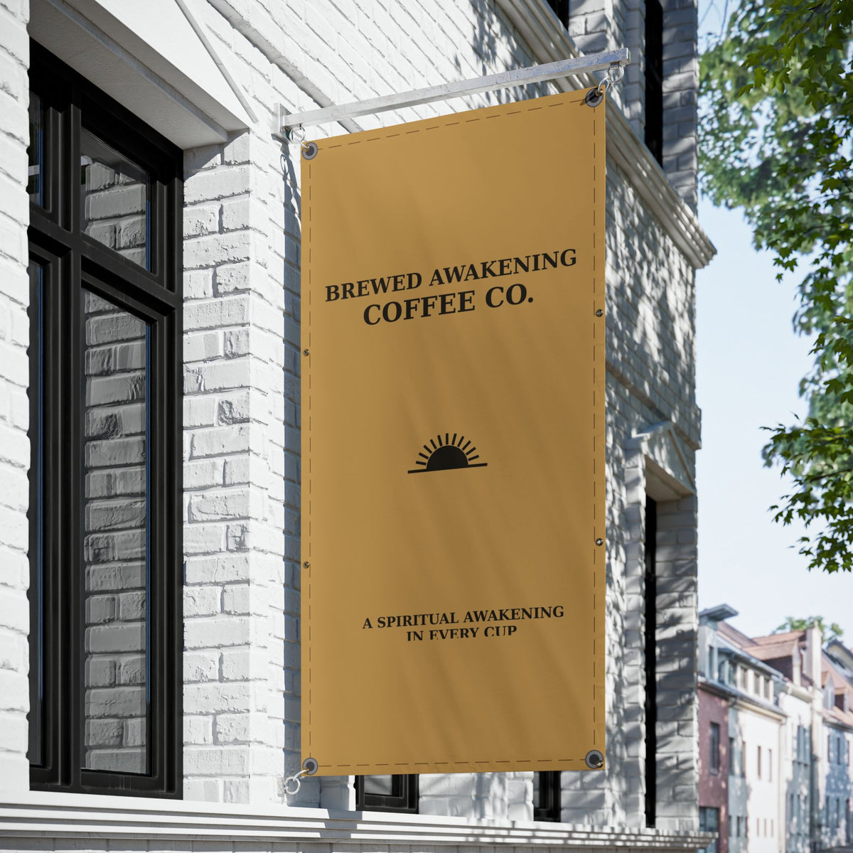 Brewed Awakening Coffee Co. Vinyl Banner