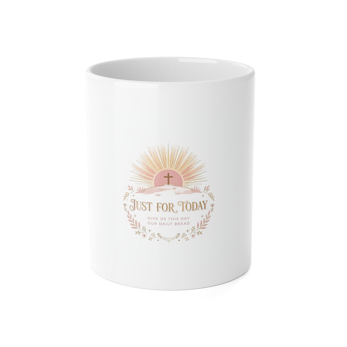 Just for Today Faith Mug — Blush
