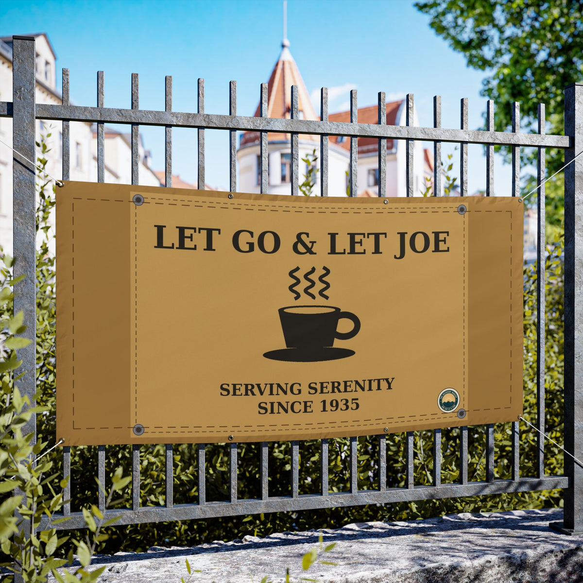 Let Go & Let Joe Vinyl Banner