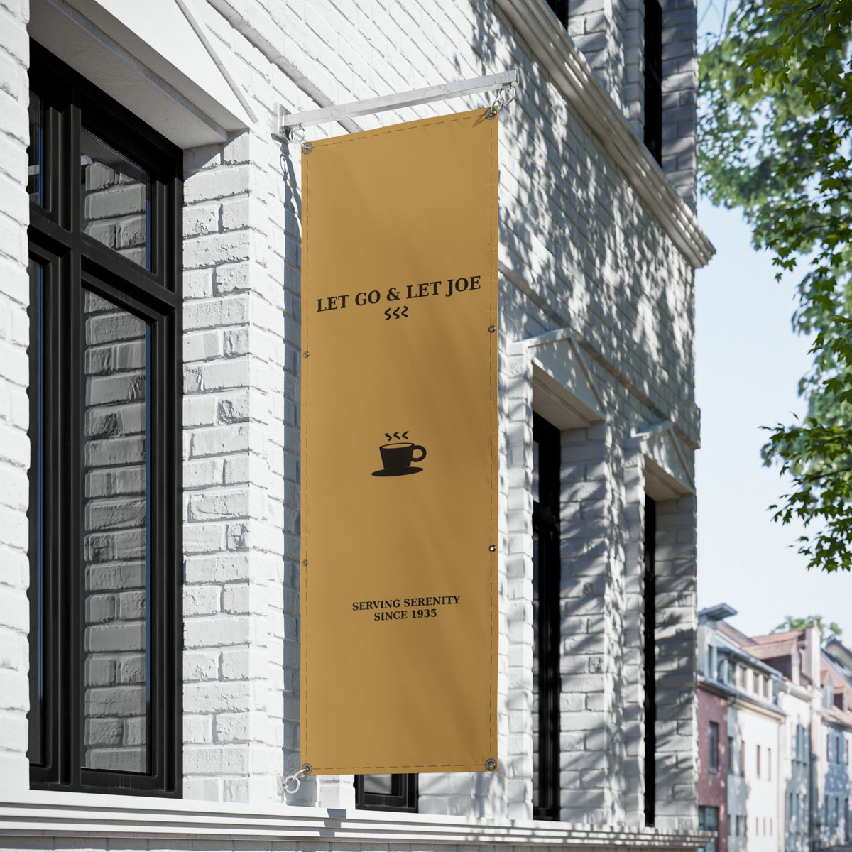 Let Go & Let Joe Vinyl Banner