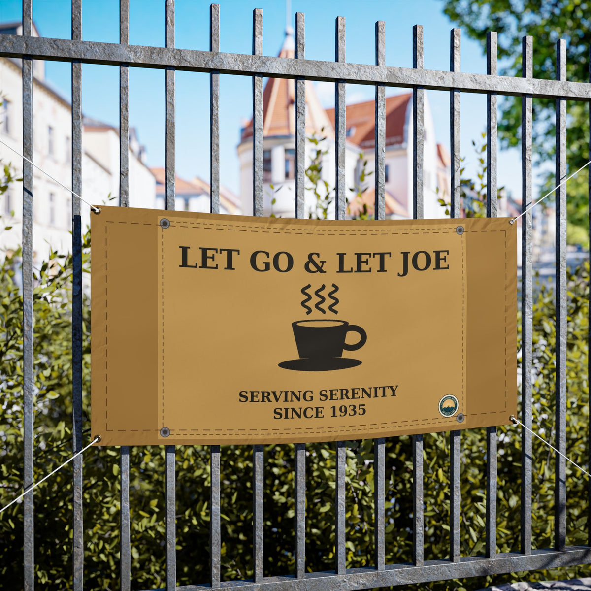 Let Go & Let Joe Vinyl Banner