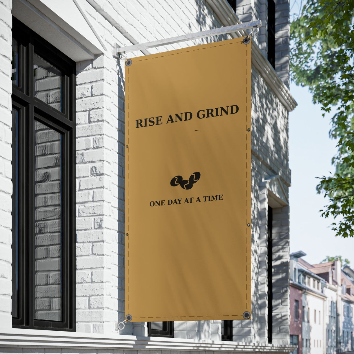 Rise and Grind Vinyl Banner