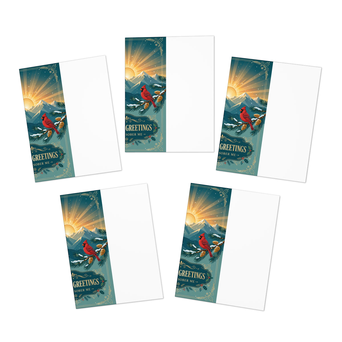 Sober Me Christmas Cards — 5 Pack