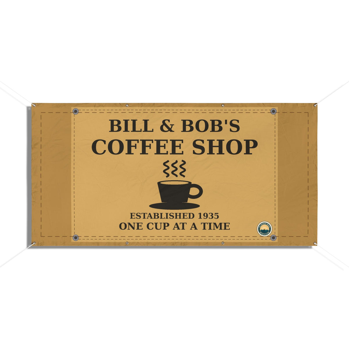 Bill & Bob's Coffee Shop Vinyl Banner