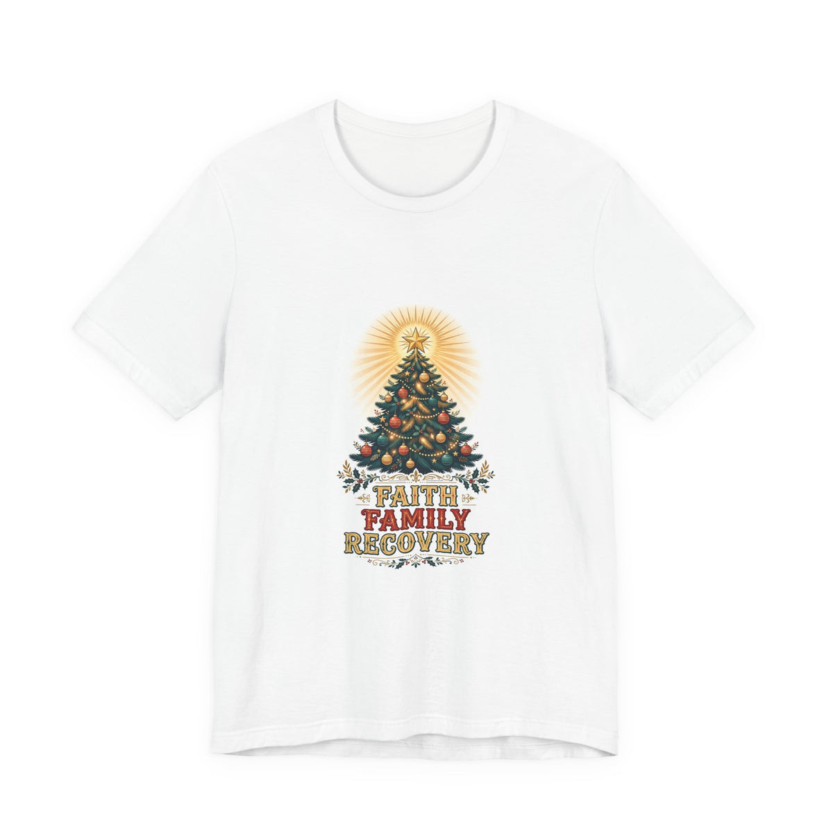 Faith, Family, Recovery Christmas Tee