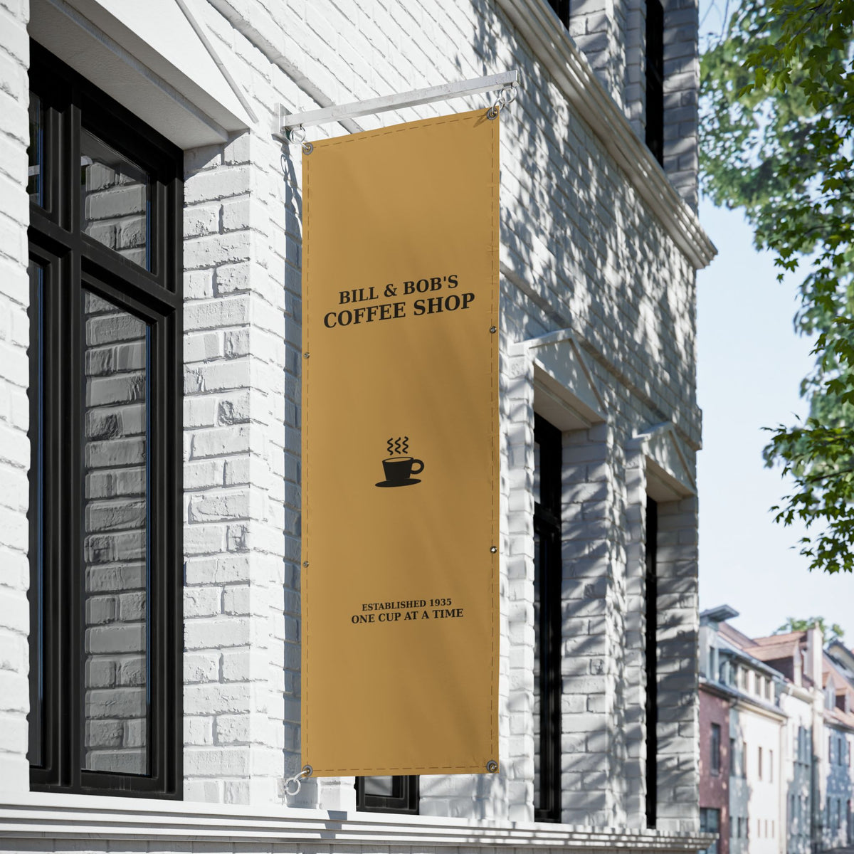 Custom Coffee Shop Banner, Personalized Recovery Event Vinyl Banner