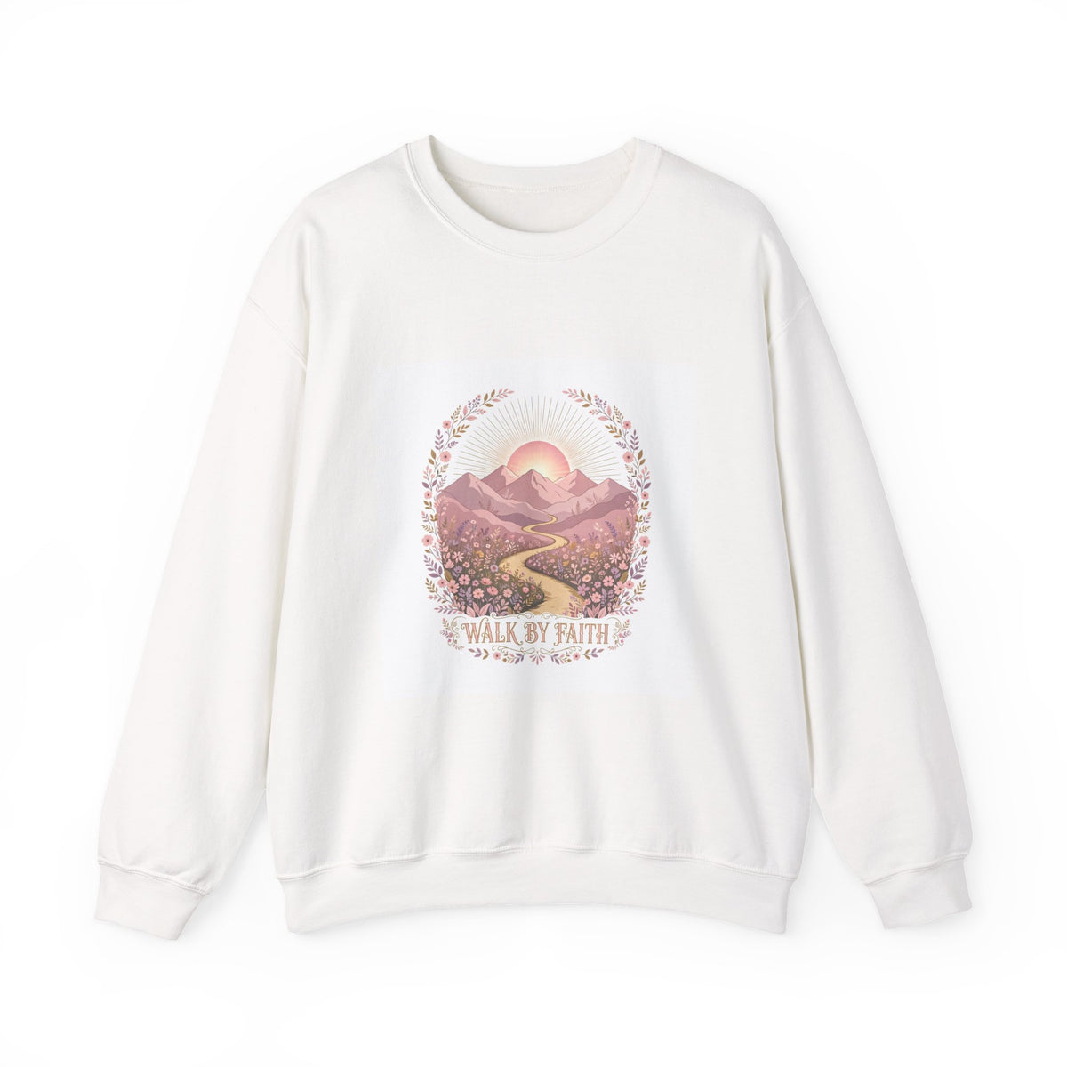Walk by Faith Crewneck — Pink