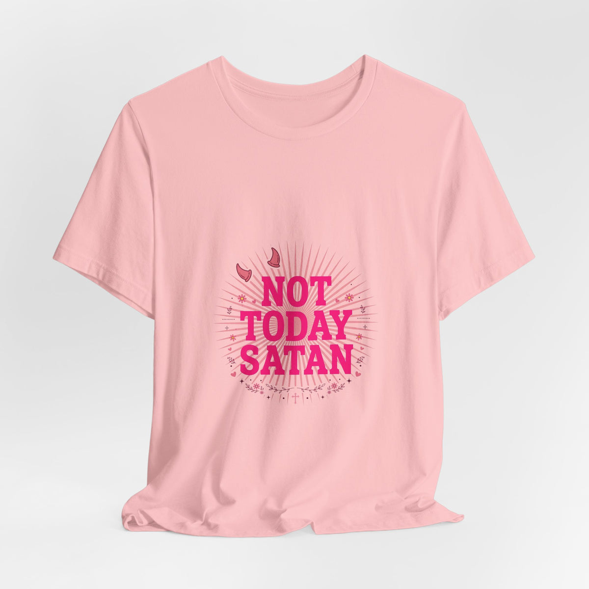 Not Today Satan Tee — Pink