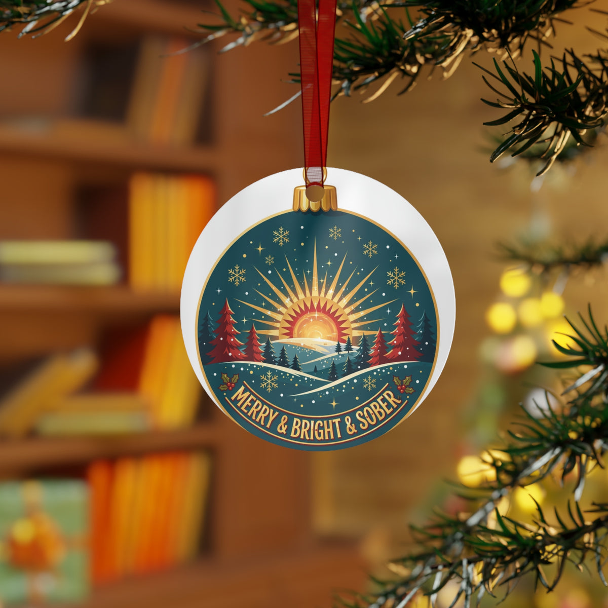 Merry & Bright & Sober Ornament