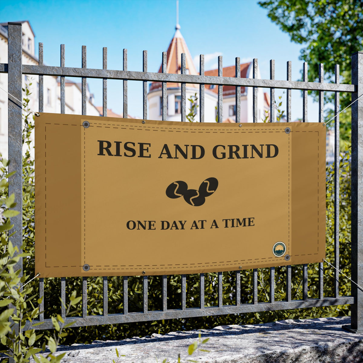 Rise and Grind Vinyl Banner