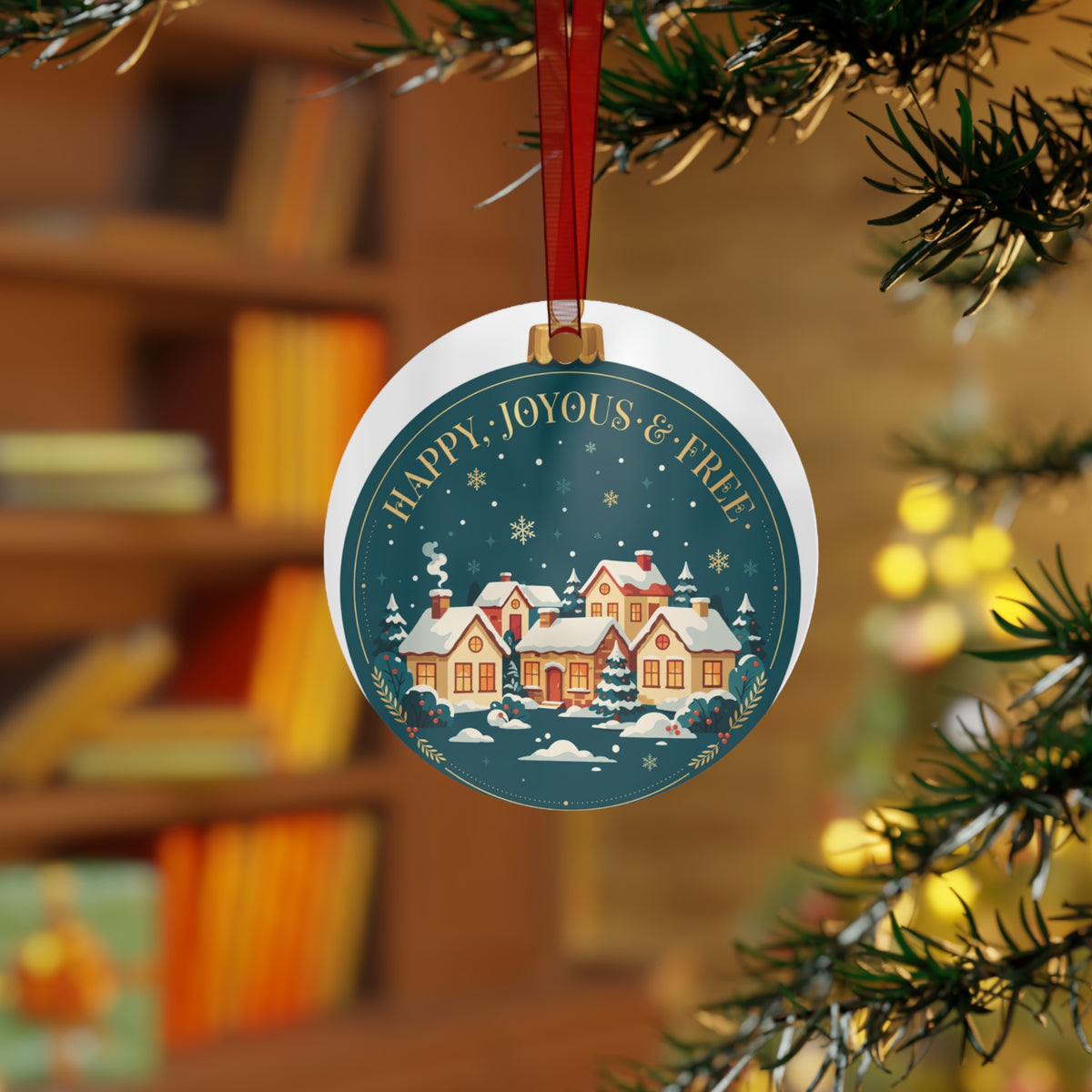 Happy Joyous and Free Ornament