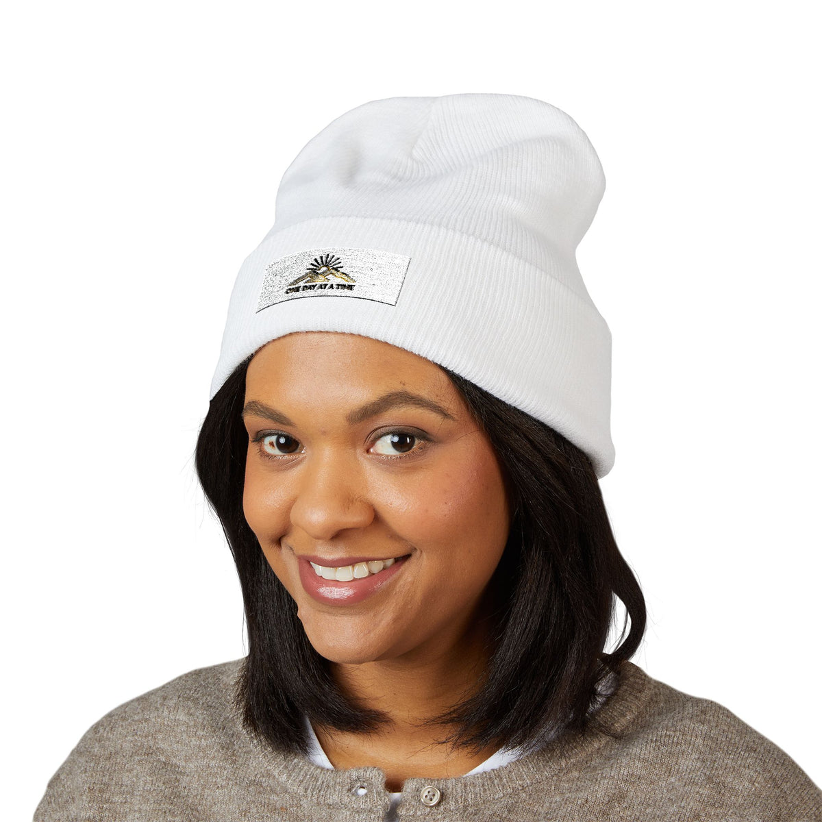 One Day At A Time Embroidered Beanie