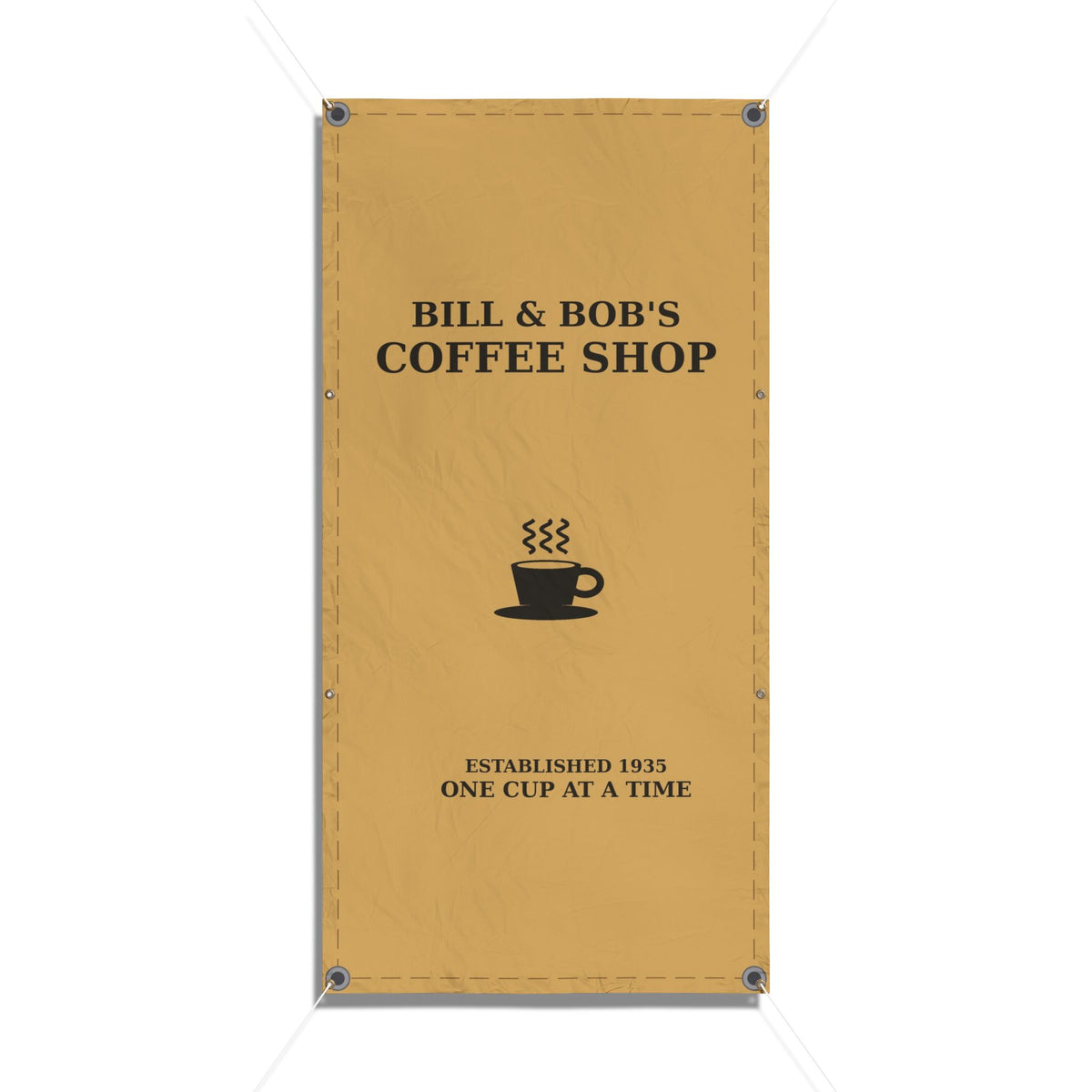 Bill & Bob's Coffee Shop Vinyl Banner