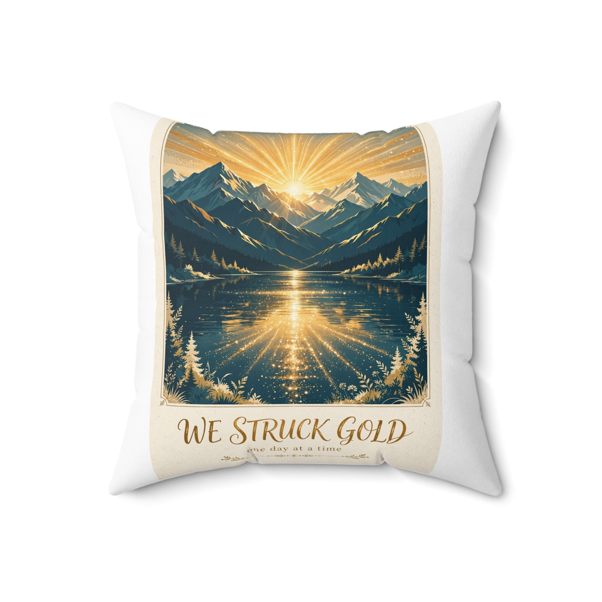 We Struck Gold Throw Pillow