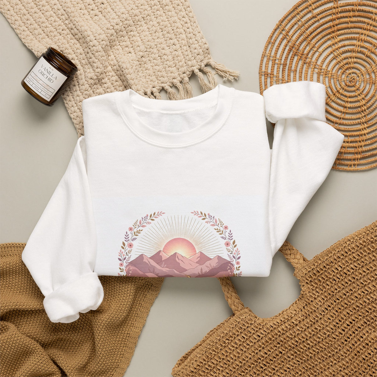 Walk by Faith Crewneck — Pink