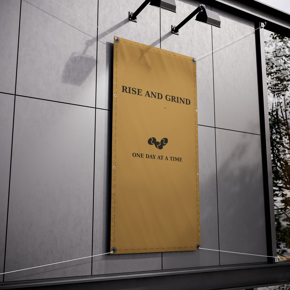 Rise and Grind Vinyl Banner
