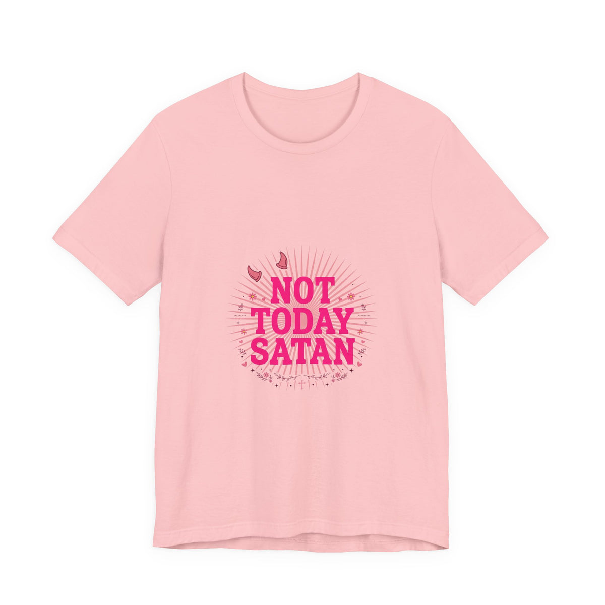Not Today Satan Tee — Pink
