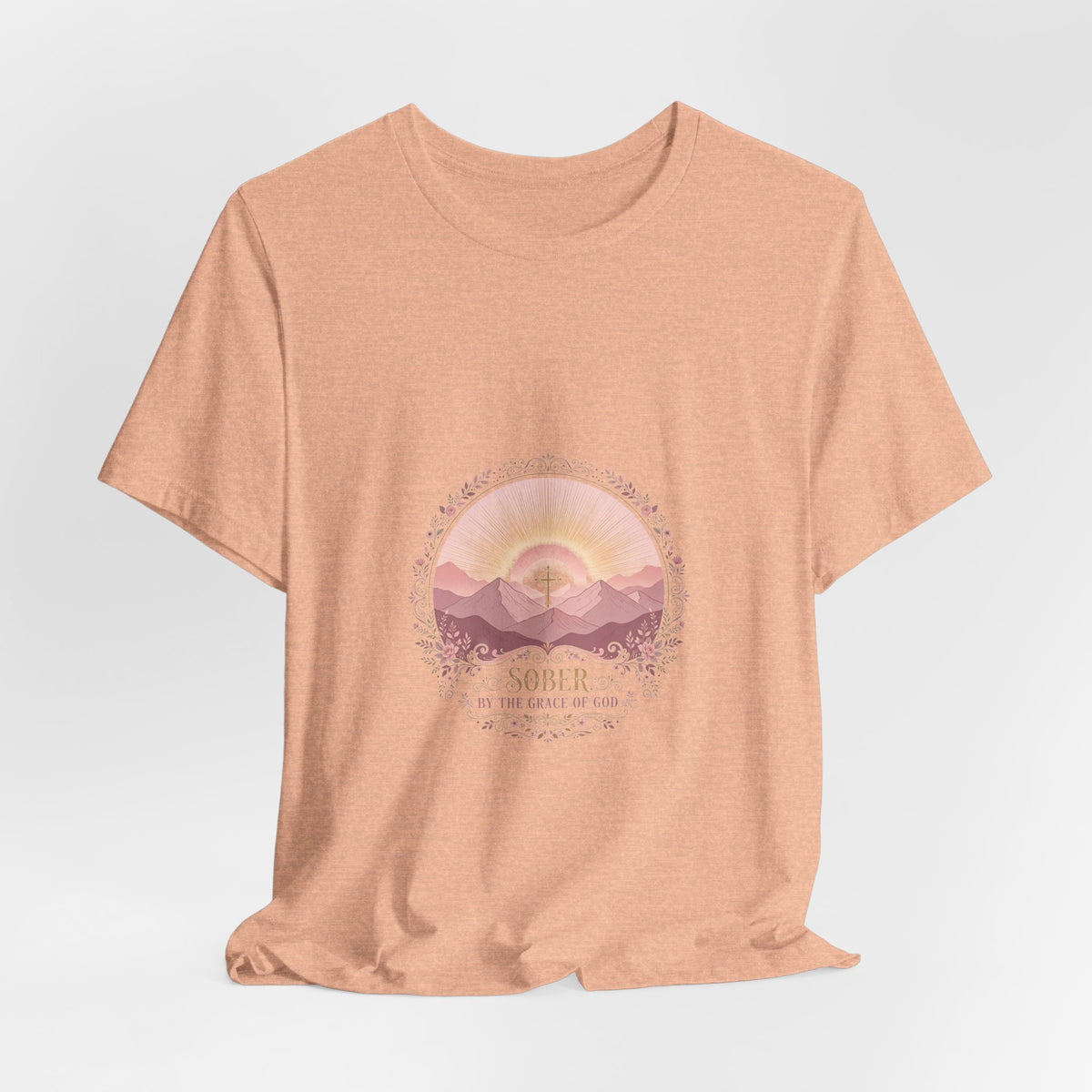 Sober by the Grace of God Tee — Pink