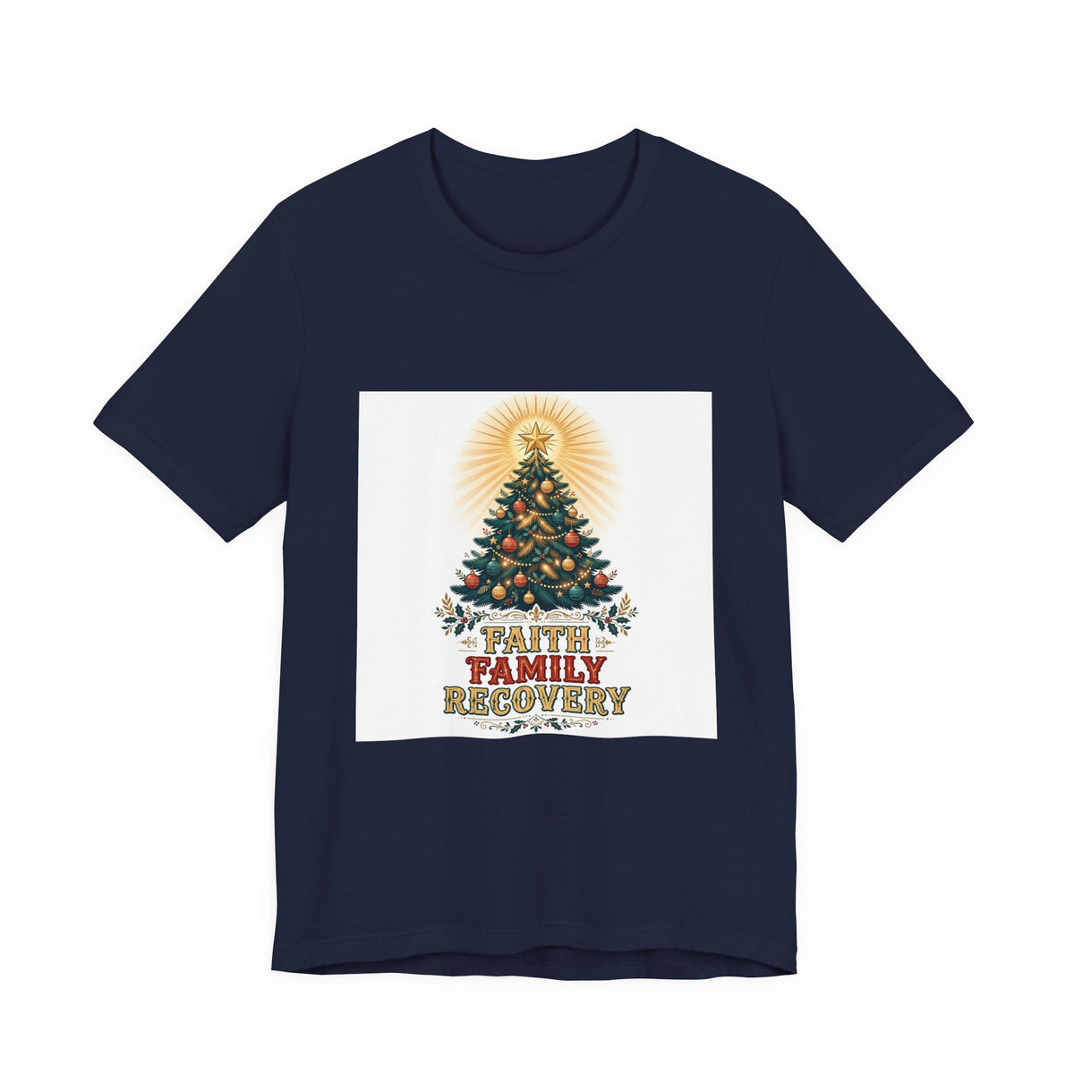 Faith, Family, Recovery Christmas Tee