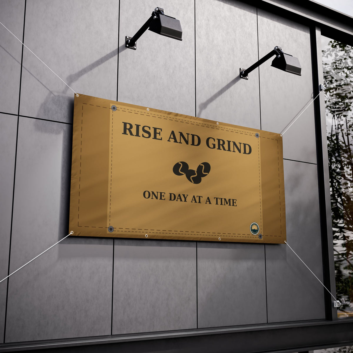 Rise and Grind Vinyl Banner