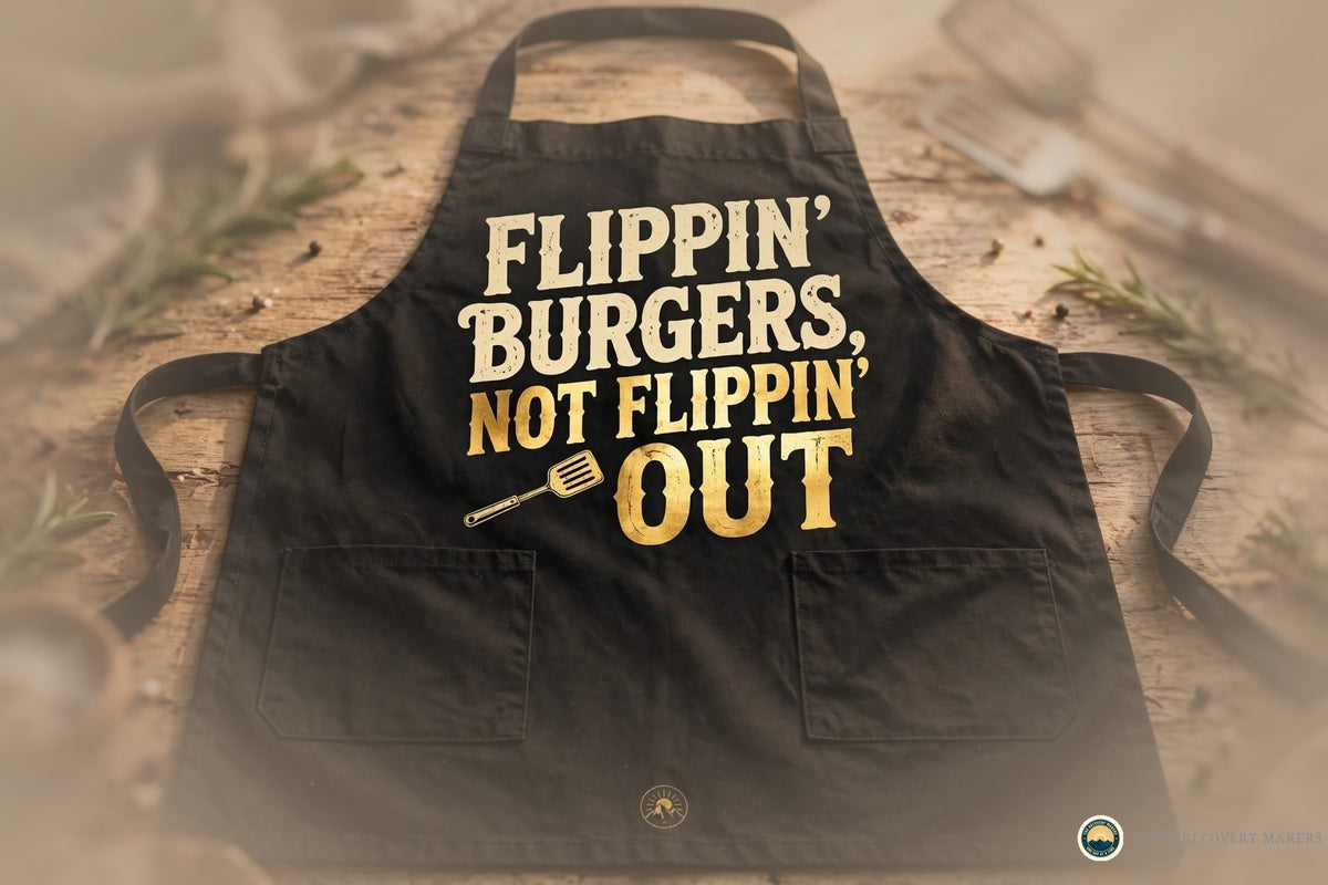 Flippin' Burgers Apron - lifestyle photo