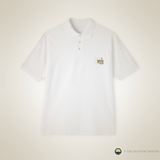 One Hole At A Time Golf Polo - lifestyle photo