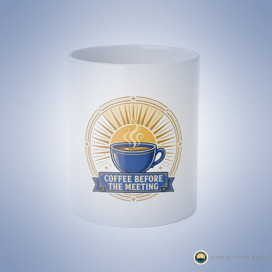Coffee Before the Meeting Mug - lifestyle photo