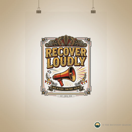 Recover Loudly Poster - lifestyle photo