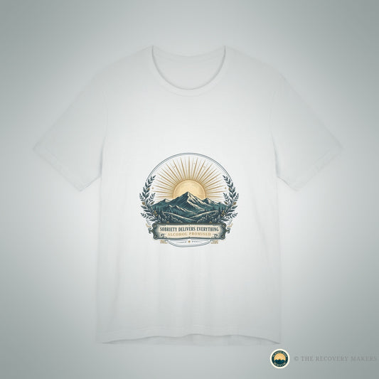 Sobriety Delivers Tee - lifestyle photo