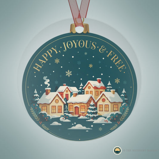 Happy Joyous and Free Ornament - lifestyle photo