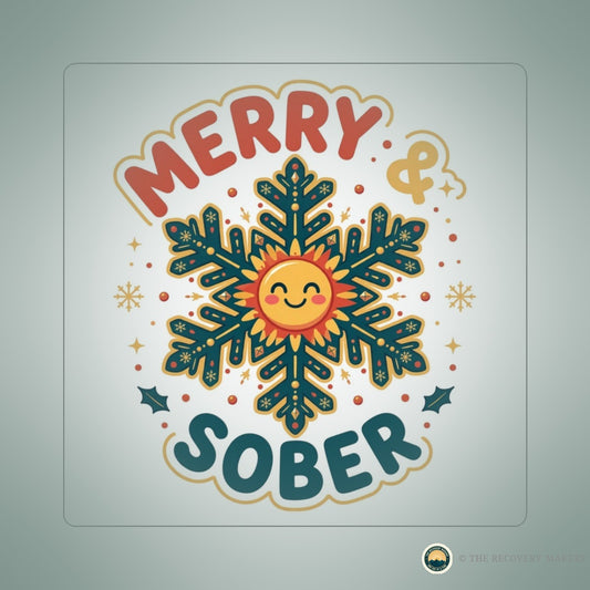 Merry and Sober Sticker - lifestyle photo