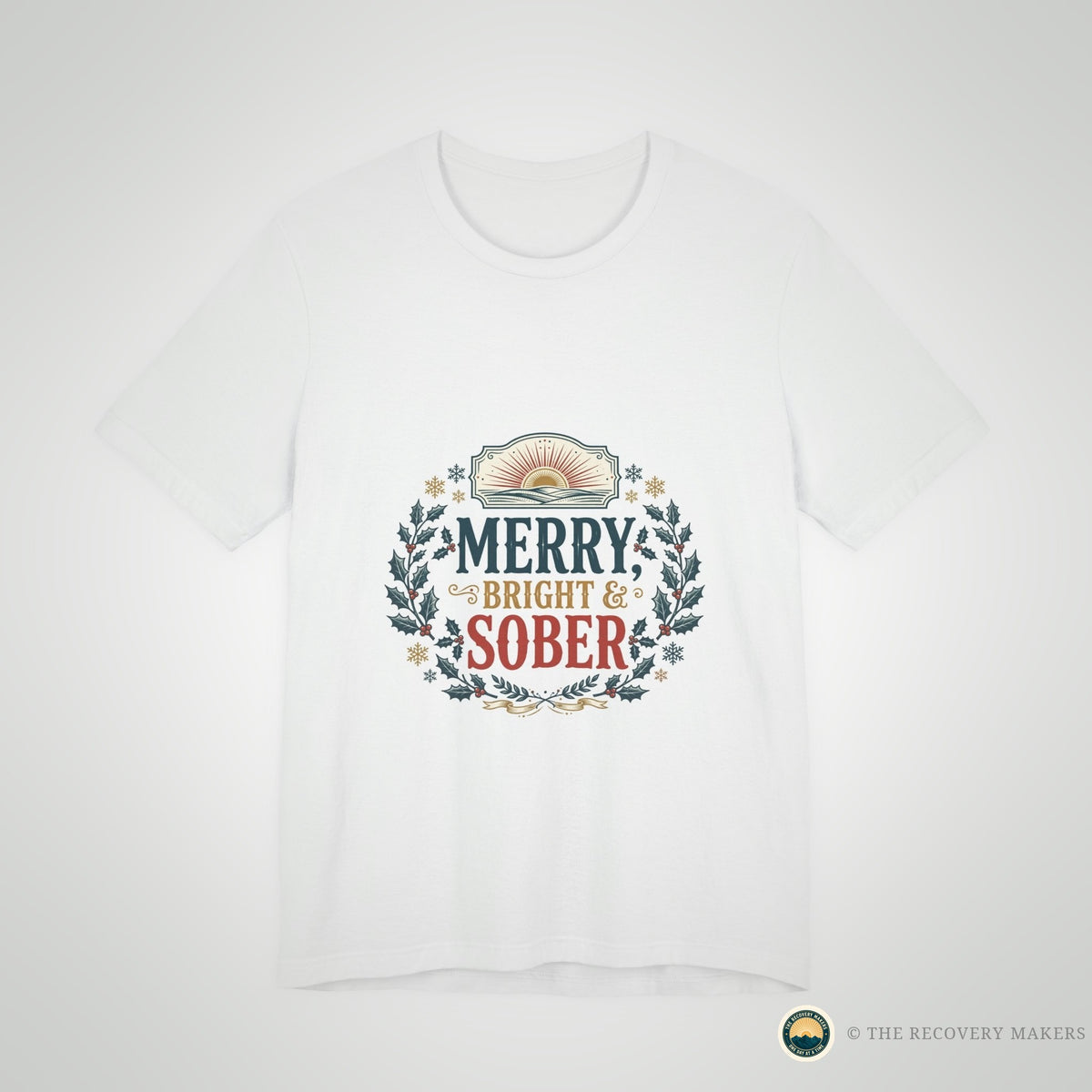 Merry Bright and Sober Tee - lifestyle photo