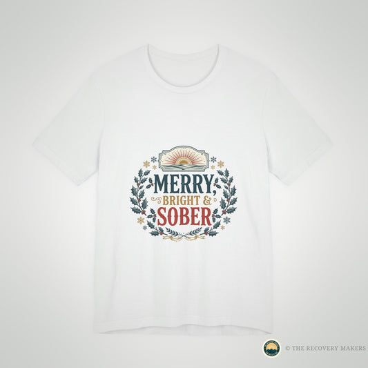Merry Bright and Sober Tee - lifestyle photo