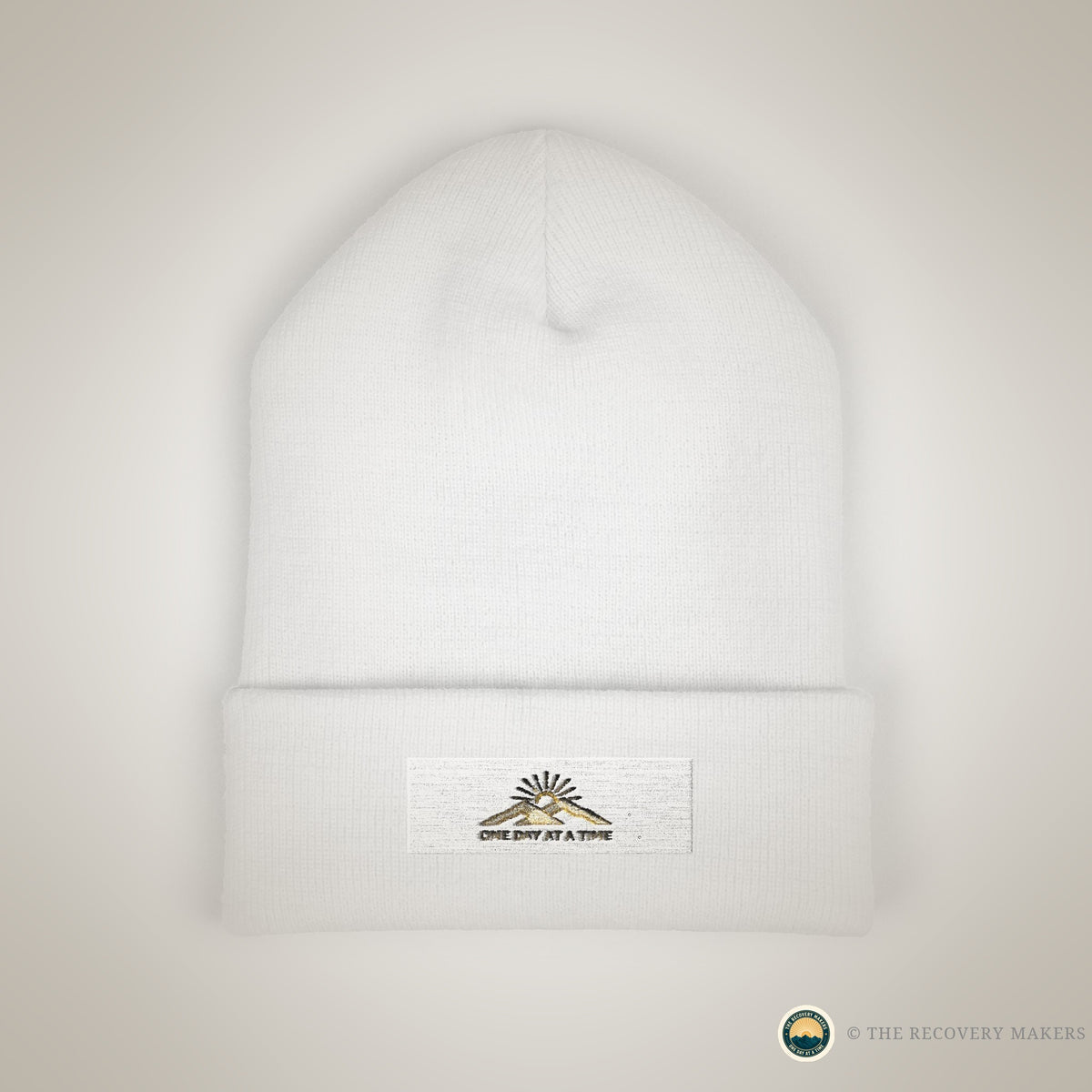 One Day At A Time Embroidered Beanie - lifestyle photo
