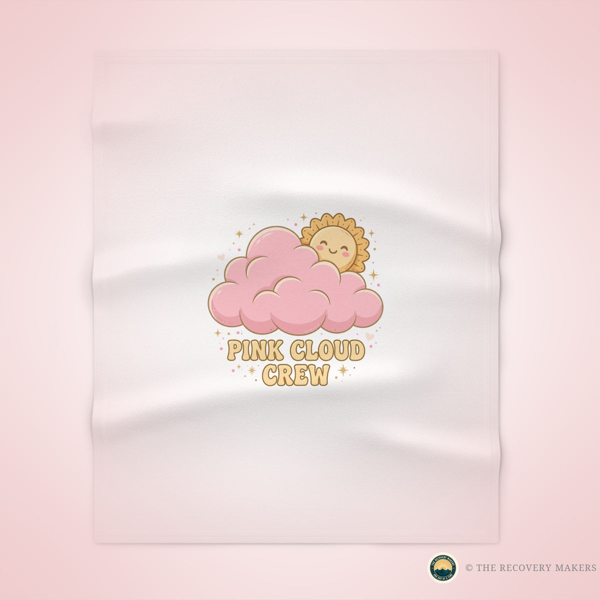 Pink Cloud Throw Blanket - lifestyle photo